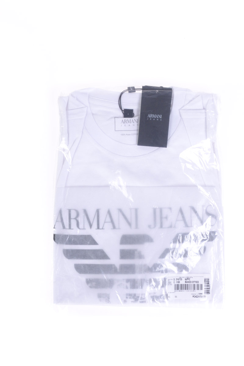 Armani Jeans AJ T-Shirt Sweatshirt Man White 3Y6T356JPFZ